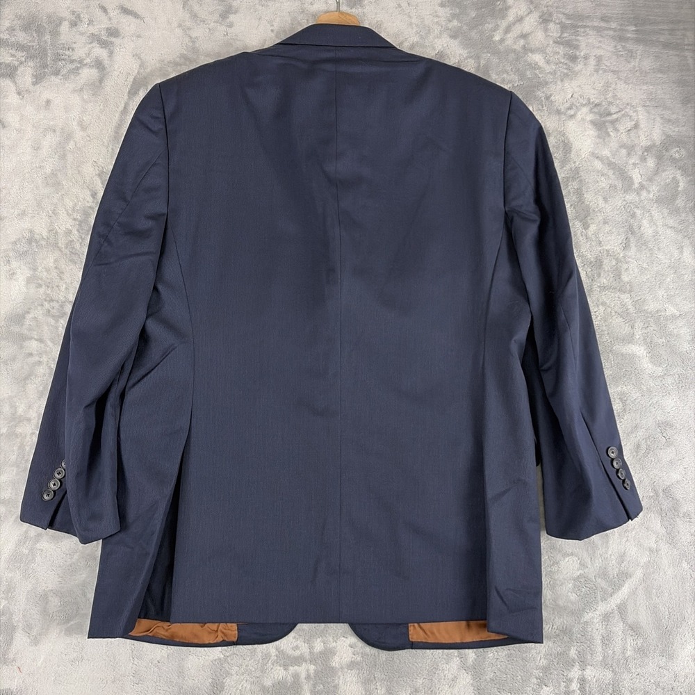 Jos. A. Bank 44R Navy Stripe Sport Coat Blazer Jacket 500/50 2B 100% Wool - Picture 11 of 11